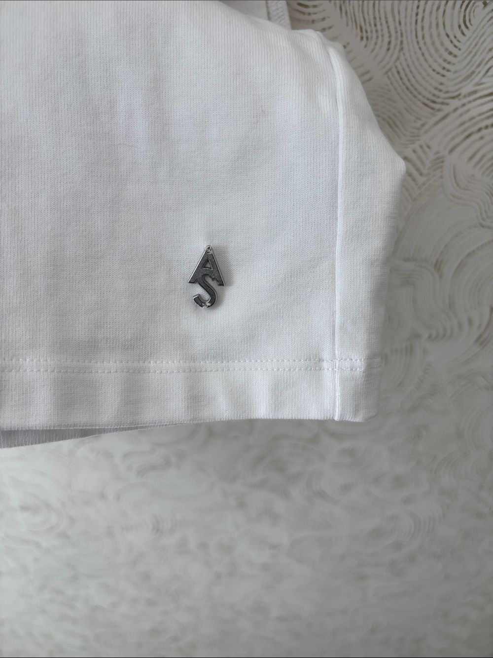 AllSaints Farra Tank - White Cropped Sleeveless Top with Shoulder Detail Size M - Picture 4 of 5